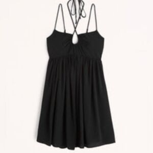 Abercrombie & Fitch Strappy Flirty Mini Dress in Black